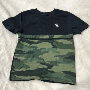 abercrombie kids black and camo shirt size 9/10